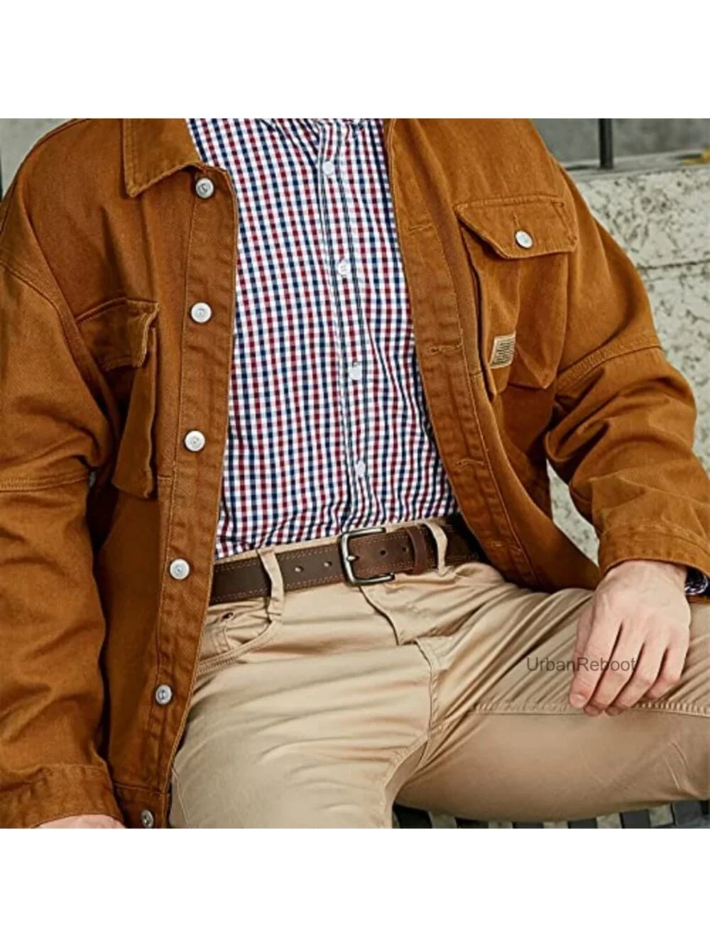 Men's Handmade Full Grain Leather Casual Jean Belt (35mm)